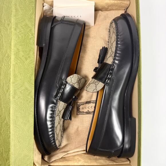 Gucci GG Supreme Tassel Leather Loafer - Men’s 12 - Picture 2 of 8